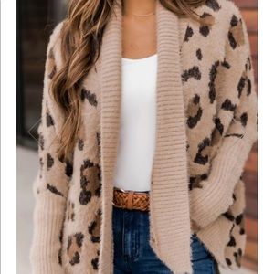Leopard cardigan size small